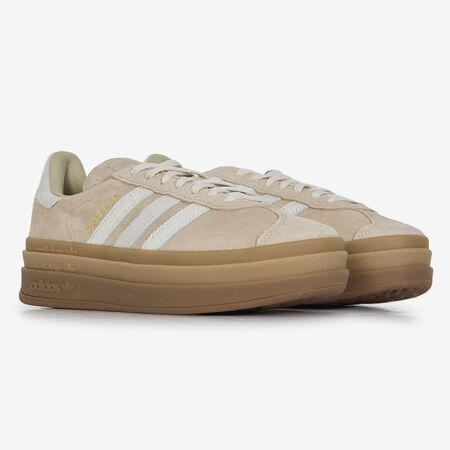 ADIDAS ORIGINALS gazelle GAZELLE BOLD PONY HAIR BEIGE/BIANCO DONNA