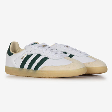 ADIDAS ORIGINALS samba SAMBA OG BIANCO/VERDE DONNA
