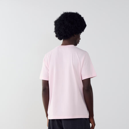NEW BALANCE TEE SHIRT CHEST LOGO ROSA/BIANCO UOMO
