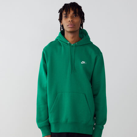 NIKE HOODIE CLUB SMALL LOGO VERDE/BIANCO UOMO