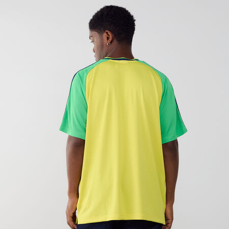 ADIDAS ORIGINALS MAILLOT JERSEY 3 STRIPES GIALLO/VERDE UOMO