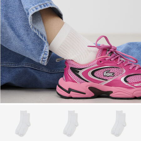 COURIR PACK CHAUSSETTES X3 MID CREW BIANCO UNISEX