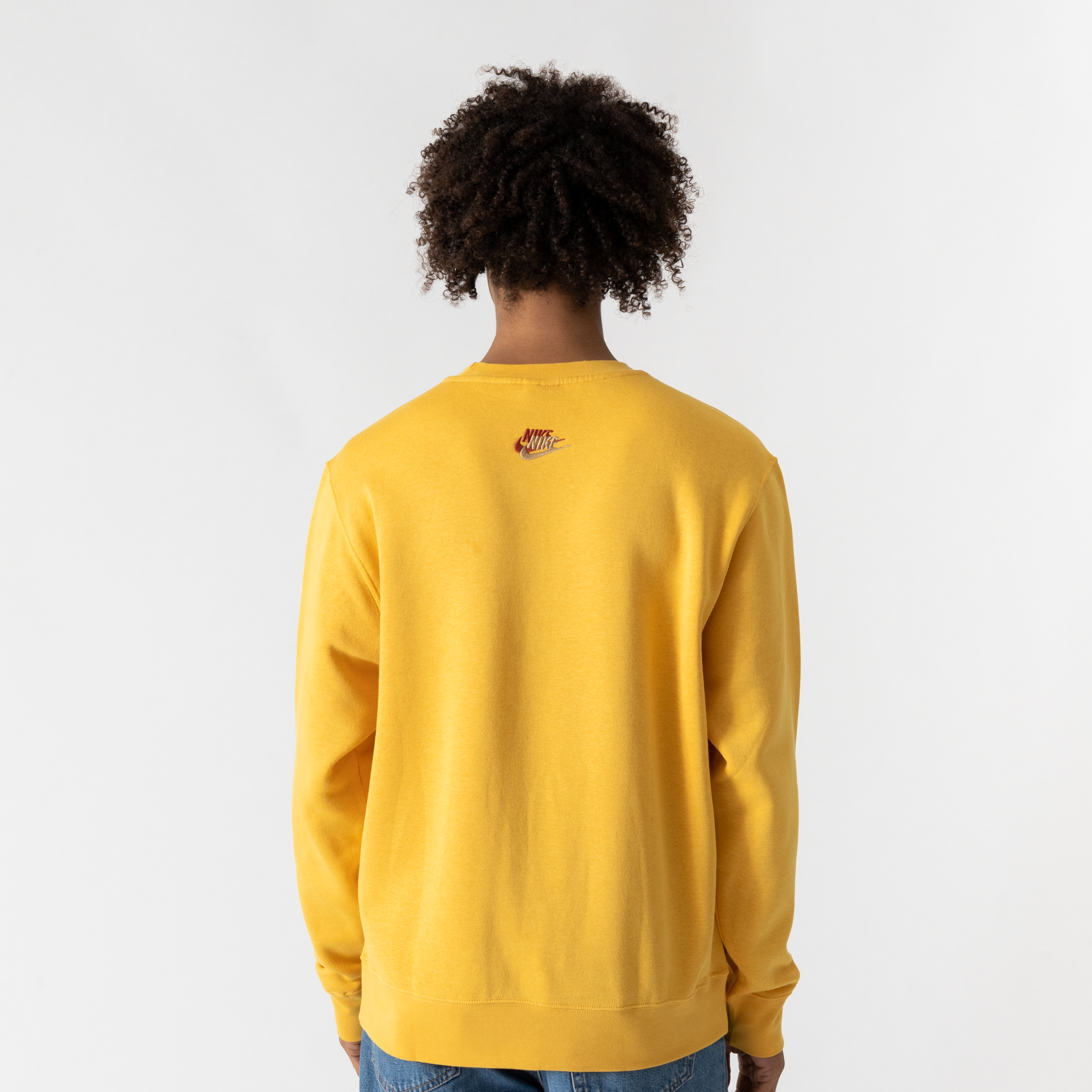NIKE SWEAT CREW FTA MULTI LOGO GIALLO FELPA UOMO Courir.it