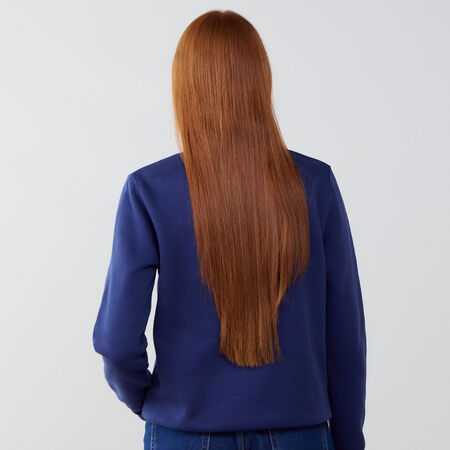 NIKE SWEAT CREW CLUB CENTERED LOGO BLU SCURO DONNA