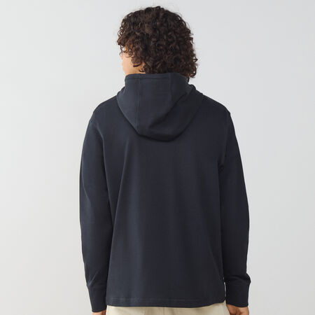 NIKE HOODIE CLUB KNIT NERO/BIANCO UOMO