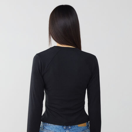 NIKE TOP CHILL KNIT LS NERO DONNA