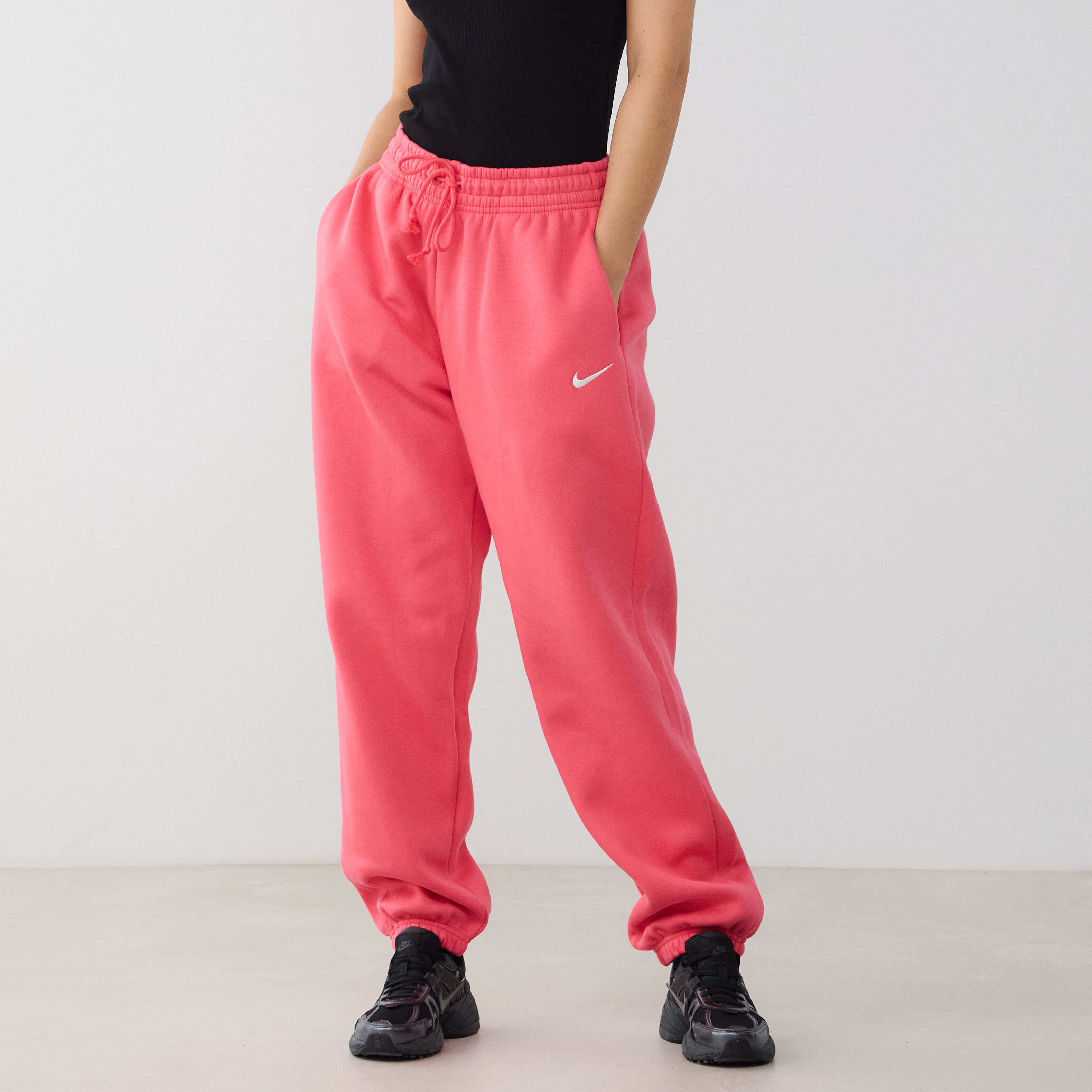 NIKE PANT JOGGER PHOENIX OS ROSA BIANCO PANTALONI DONNA Courir
