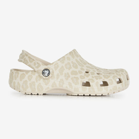 CLASSIC CLOG LEOPARD : BIANCO/BEIGE