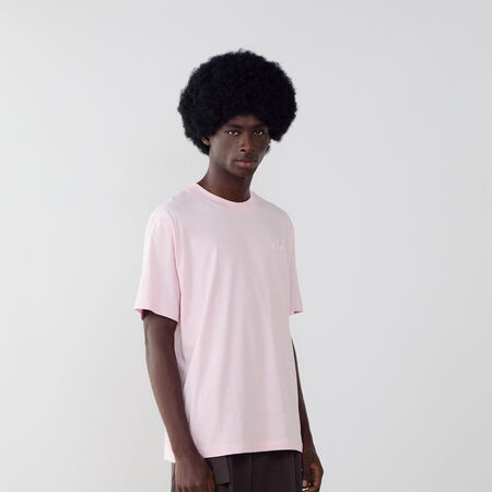 NEW BALANCE TEE SHIRT SMALL LOGO ROSA/BIANCO UOMO