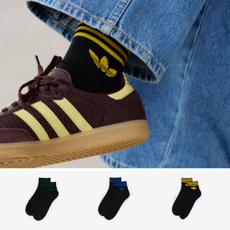 CHAUSSETTES X3 ANKLE TREFOIL : NERO/BLU