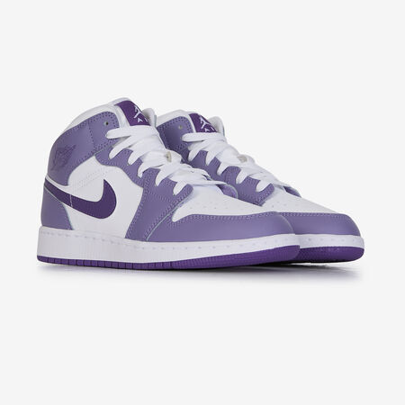 JORDAN AIR JORDAN 1 MID VIOLA/BIANCO RAGAZZO