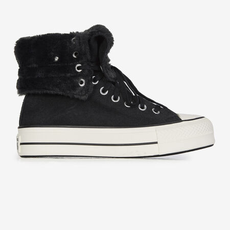 CONVERSE chuck taylor all star CTAS FOLD-OVER LIFT NERO DONNA