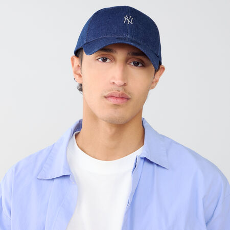 NEW ERA 9FORTY NY DENIM METAL LOGO BLU UOMO