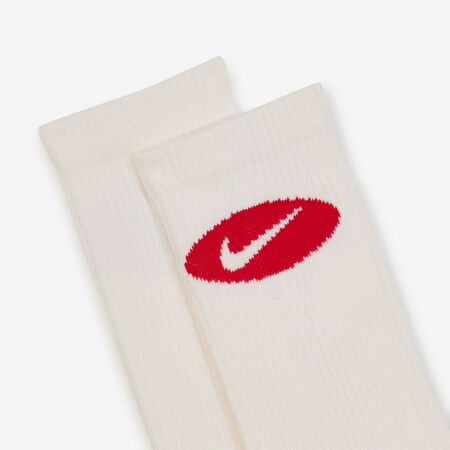 NIKE CHAUSSETTES X3 CREW LIFESTYLE ECRU/ROSSO UOMO