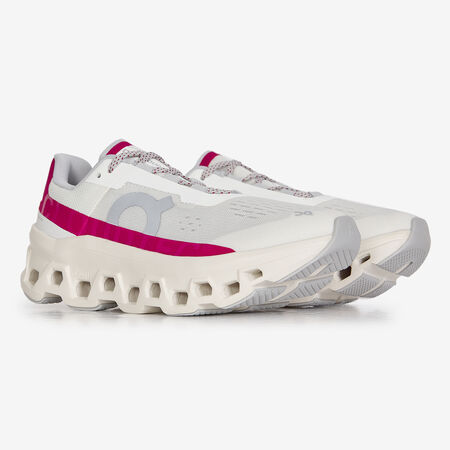 ON RUNNING CLOUDMONSTER BIANCO/ROSA DONNA