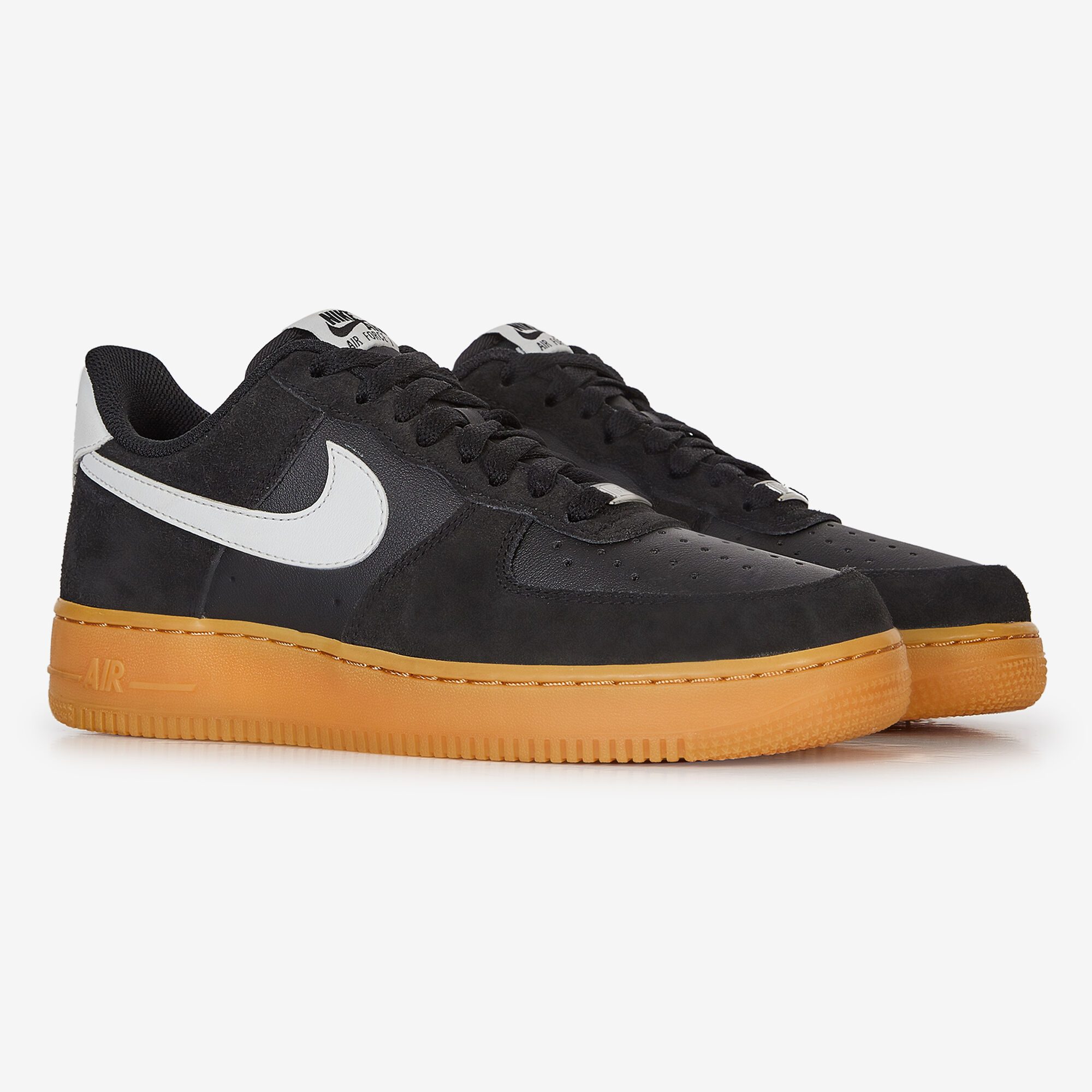 NIKE AIR FORCE 1 LOW NERO MARRONE SNEAKERS UOMO Courir