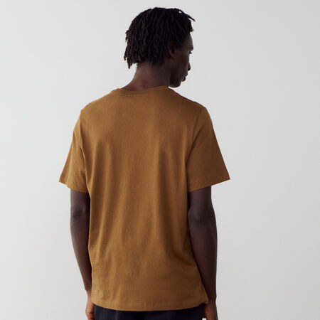 NIKE TEE SHIRT CLUB MARRONE/BIANCO UOMO