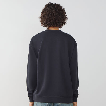 JORDAN SWEAT CREW CENTERED LOGO NERO/BIANCO UOMO