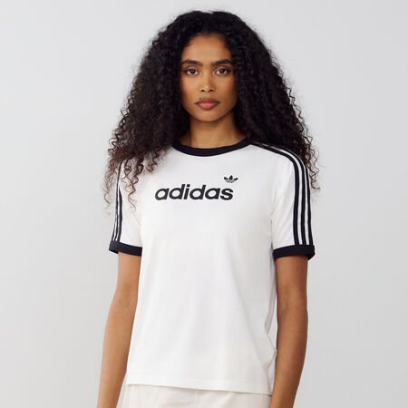 ADIDAS ORIGINALS TEE SHIRT LINEAR BIANCO/NERO DONNA