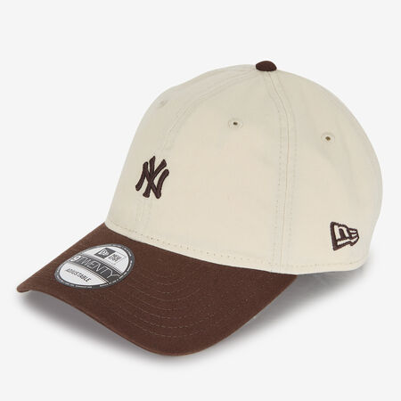 NEW ERA 9TWENTY NY MINI WASHED BEIGE/MARRONE UOMO