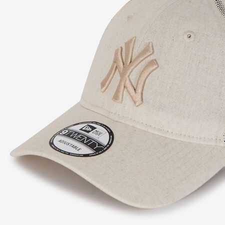 NEW ERA 9TWENTY TRUCKER WOMEN NY LINEN BEIGE DONNA