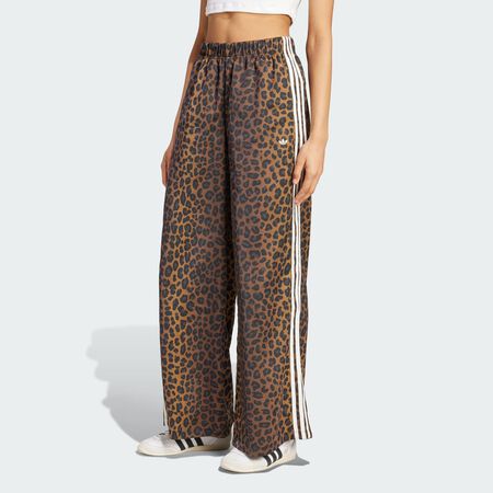 ADIDAS ORIGINALS PANT WIDE LEG LEO SATIN MARRONE/BIANCO DONNA