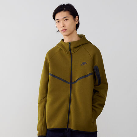JACKET TECH FLEECE FZ : VERDE/NERO