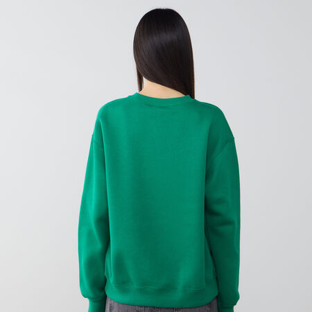 JORDAN SWEAT CREW BROOKLYN VERDE/BIANCO DONNA