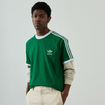 ADIDAS ORIGINALS TEE SHIRT 3 STRIPES VERDE/BIANCO UOMO