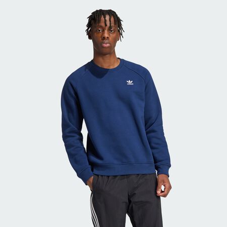 ADIDAS ORIGINALS SWEAT CREW ESSENTIAL TREFOIL BLU SCURO UOMO