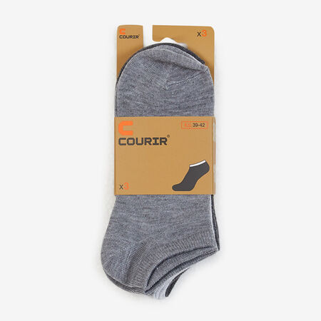COURIR PACK CALZINI INVISIBILI COURIR X3 GRIGIO UNISEX