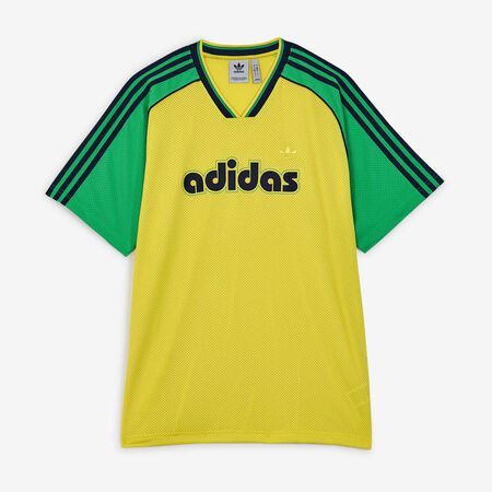 ADIDAS ORIGINALS MAILLOT JERSEY 3 STRIPES GIALLO/VERDE UOMO