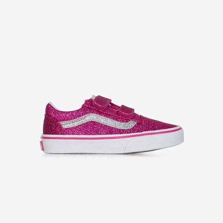 VANS old skool OLD SKOOL V GLITTER ROSA/BIANCO BAMBINO