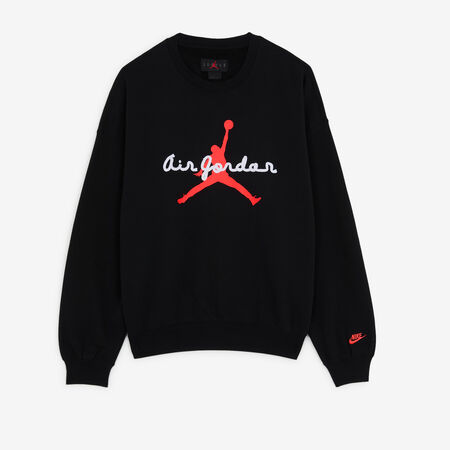 JORDAN SWEAT CREW BROOKLYN THREAD LOGO NERO/BIANCO UOMO