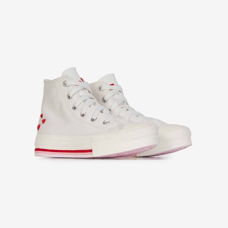 CONVERSE chuck taylor all star CHUCK TAYLOR ALL STAR EVA LIFT HI VALENT BIANCO/ROSA BAMBINO
