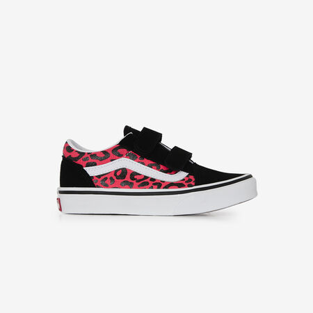 VANS old skool OLD SKOOL LEOPARD V NERO/ROSA BAMBINO