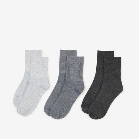 COURIR PACK CHAUSSETTES X3 MID CREW GRIGIO UNISEX
