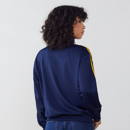 ADIDAS ORIGINALS JACKET FZ OVERSIZED FIREBIRD BLU SCURO/GIALLO DONNA