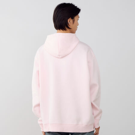 NEW BALANCE HOODIE BOSTON LOGO ROSA/MARRONE UOMO