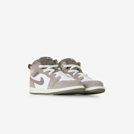 JORDAN air jordan 1 AIR JORDAN 1 MID MARRONE/BIANCO NEONATO