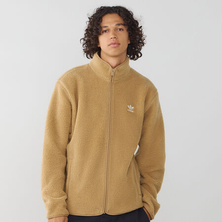ADIDAS ORIGINALS JACKET FZ TEDDY FLEECE MARRONE/BIANCO UOMO