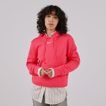 NIKE HOODIE CLUB CENTERED LOGO ROSA/BIANCO DONNA