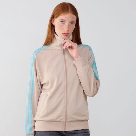 ADIDAS ORIGINALS JACKET FZ TRACKTOP FIREBIRD BEIGE/BLU DONNA