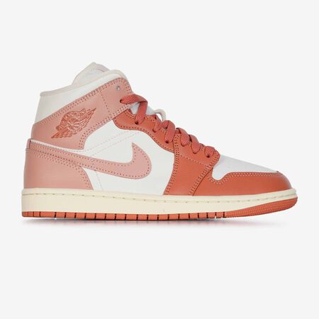 JORDAN AIR JORDAN 1 MID BIANCO/ROJO DONNA