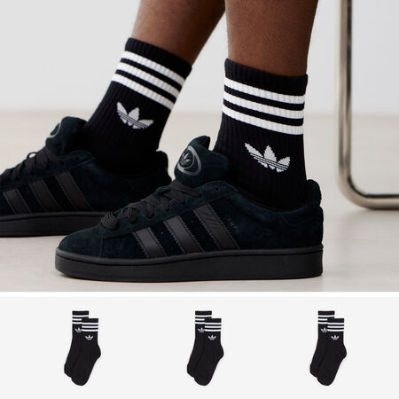 ADIDAS ORIGINALS CHAUSSETTES X3 CREW 3 STRIPES NERO/BIANCO UNISEX