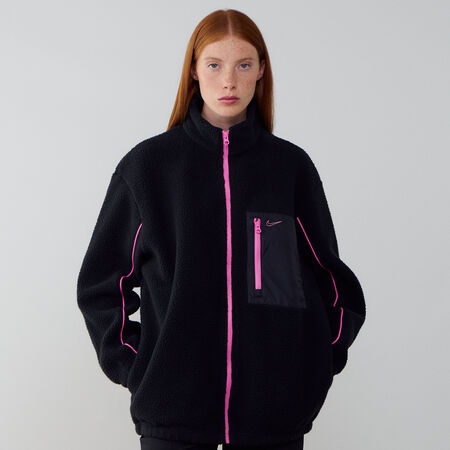 NIKE JACKET FZ SHERPA NERO/ROSA DONNA
