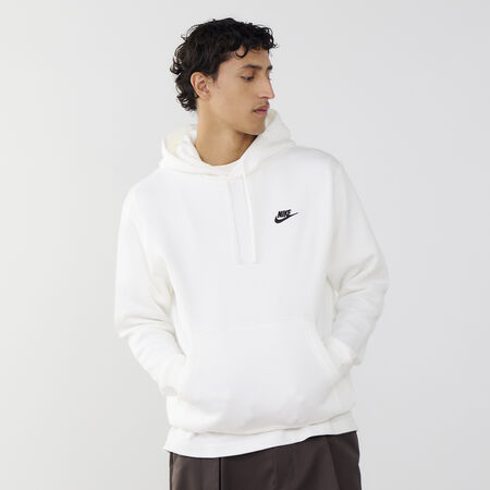 NIKE HOODIE CLUB SMALL LOGO BLANC UOMO