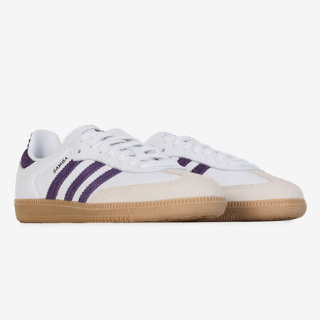 ADIDAS ORIGINALS samba SAMBA OG BIANCO/VIOLA DONNA