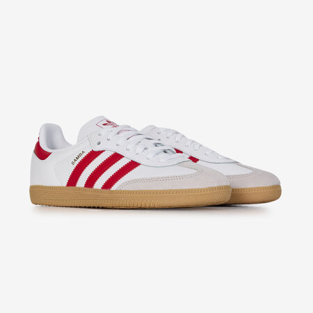 ADIDAS ORIGINALS samba SAMBA OG BIANCO/ROJO RAGAZZO