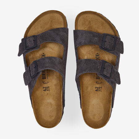 BIRKENSTOCK arizona ARIZONA SUEDE VELVET GRAY GRIGIO SCURO UOMO